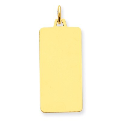 Plain .013 Gauge Engravable Rectangular Disc Charm 14k Gold XM292/13, MPN: XM292/13, 883957523811