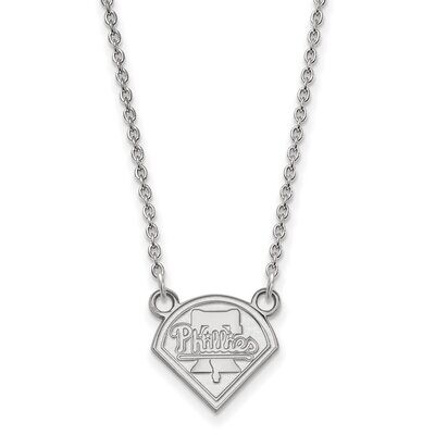 Philadelphia Phillies Small Pendant with Chain Necklace 14k White Gold 4W006PHI-18, MPN: 4W006PHI-1…