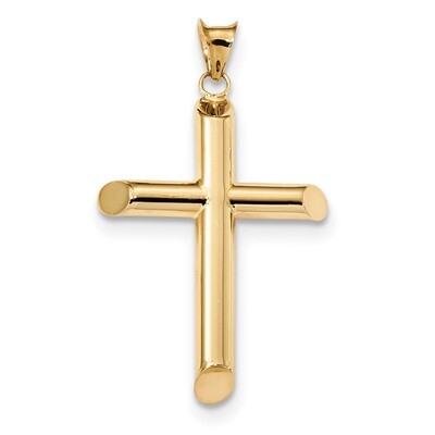 Tube Cross Pendant 14k Gold Polished K6180, MPN: K6180, 883957755045