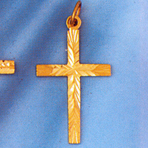 Dazzlers Jewelry Cross Pendant Necklace Charm Bracelet in Yellow, White or Rose Gold 8322, MPN: DZ-…