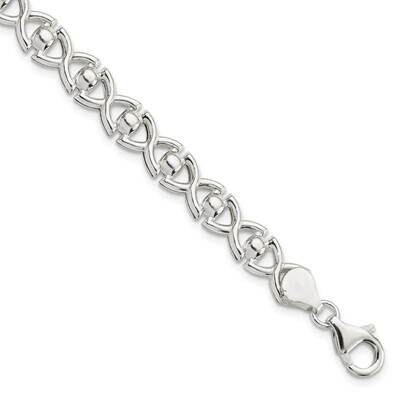 Fancy Link Bracelet Sterling Silver Polished QG5812-7.5, MPN: QG5812-7.5,