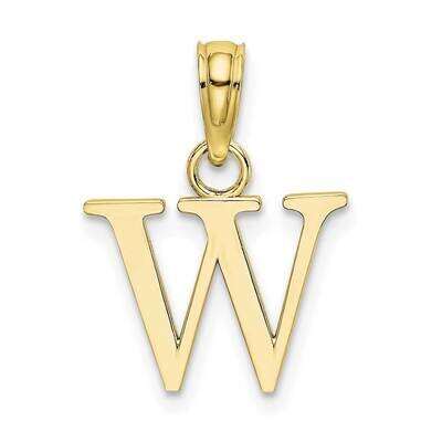 W Block Initial Charm 10k Gold Polished 10K6423W, MPN: 10K6423W,