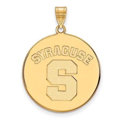 Syracuse University x-Large Disc Pendant 10k Yellow Gold 1Y044SYU, MPN: 1Y044SYU, 886774817552