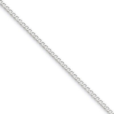 3.35mm Semi-Solid Curb Link Chain 16 Inch 14k White Gold BC103-16, MPN: BC103-16, 886774537689