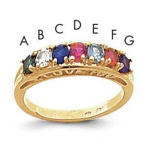 Genuine 7 Stone Mother&#39;s Ring 14k Gold XMR22/7GY, MPN: XMR22/7GY, 883957153025