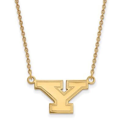 Youngstown State University Small Pendant with Chain Necklace 14k Yellow Gold 4Y008YSU-18, MPN: 4Y0…
