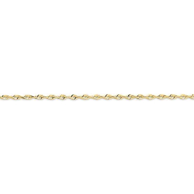 2.25mm Diamond-cut Extra-Lite Rope Chain 8 Inch 10k Gold 10EX018-8, MPN: 10EX018-8, 886774396446