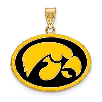 University of Iowa Large Enamel Pendant Gold-plated Silver GP060UIA, MPN: GP060UIA, 886774950839