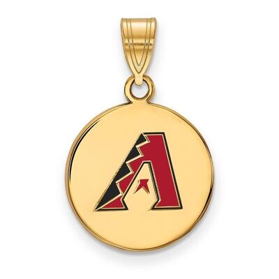 Arizona Diamondbacks Medium Enamel Disc Pendant Gold-plated Silver GP014DIA, MPN: GP014DIA, 8867749…