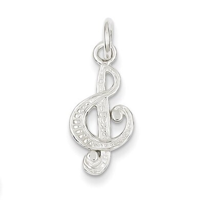 Treble Clef Charm Sterling Silver QC3083, MPN: QC3083, 883957907604