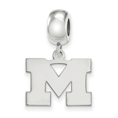 University of Michigan Small Dangle Bead Sterling Silver SS033UM, MPN: SS033UM, 886774959504