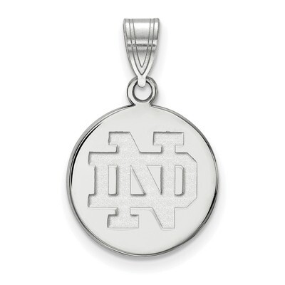 University of Notre Dame Medium Disc Pendant Sterling Silver SS037UND, MPN: SS037UND, 191101122156