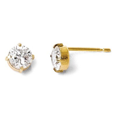 Leslie&#39;s Synthetic Diamond Stud-5.0mm Earrings - 14k Gold HB-86A, MPN: 86A, 883957024578