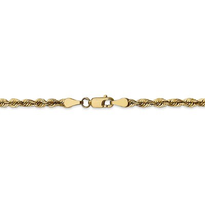 Leslie&#39;s 22 Inch 3.5mm Diamond Cut Lightweight Rope Chain 10k Gold HB-8054-22, MPN: 8054-22, 191101…
