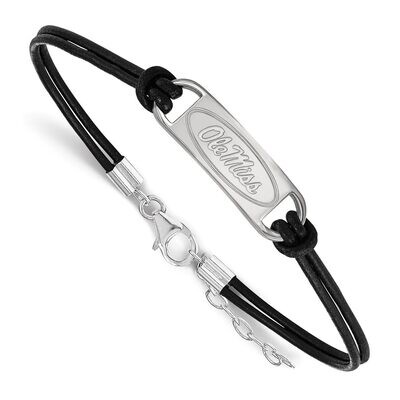 University of Missisippi Leather Bracelet Small Center Sterling Silver SS023UMS-7, MPN: SS023UMS-7,…