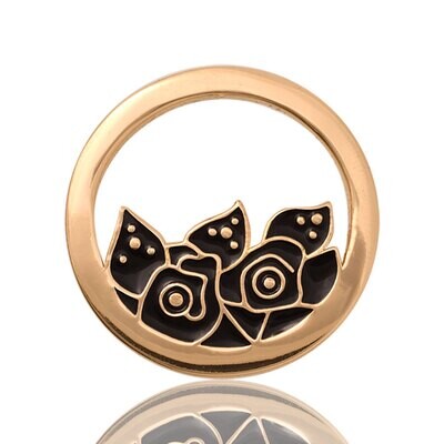 Nikki Lissoni Midnight Roses Gold Plated 23mm Coin C1053GS, MPN: C1053GS, 8718627461594