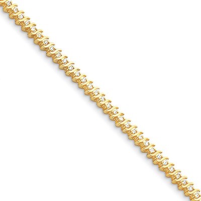 Diamond tennis bracelet 14k Gold X700AA, MPN: X700AA, 883957195360