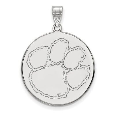 Clemson University x-Large Disc Pendant 14k White Gold 4W047CU, MPN: 4W047CU, 886774849867