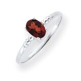 Garnet Checker Ring 14k white Gold 6x4mm Oval Y4667GC, MPN: Y4667GC, 883957564579