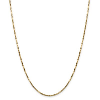 20 Inch 1.75mm Hollow Round Box Chain 14k Gold BC141-20, MPN: BC141-20, 886774540030