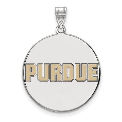 Purdue XLarge Enamel Disc Pendant Sterling Silver SS079PU, MPN: SS079PU, 886774696591