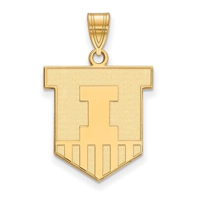 University of Illinois Large Pendant Gold-plated Silver GP046UIL, MPN: GP046UIL, 886774945347