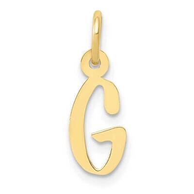 Slanted Block Initial G Charm 10k Gold Small 10YC644G, MPN: 10YC644G,