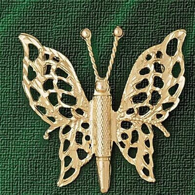 Dazzlers Jewelry Butterfly Pendant Necklace Charm Bracelet in Yellow, White or Rose Gold 3087, MPN:…
