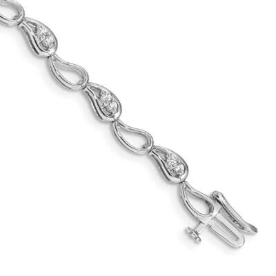 Diamond Bracelet 7 Inch 14k White Gold BM4612-050-WA, MPN: BM4612-050-WA, 191101333026