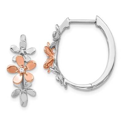 Diamond Earrings 14k Rose &amp; White Gold EM4038-006-RWA, MPN: EM4038-006-RWA, 883957261041