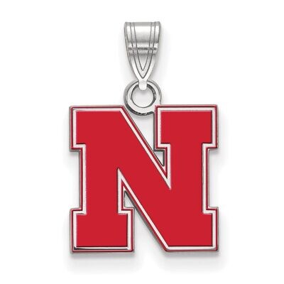 University of Nebraska Small Enamel Pendant Sterling Silver SS091UNE, MPN: SS091UNE, 886774713328