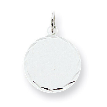 Round Disc Charm Engravable Sterling Silver QM381/18, MPN: QM381/18, 883957585239
