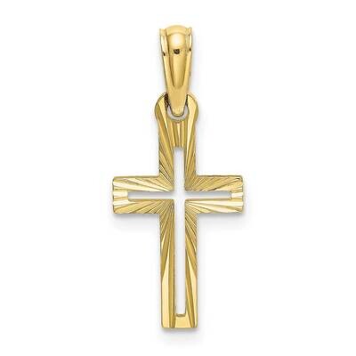 Diamond-Cut Cross Charm 10k Gold 10K8499, MPN: 10K8499,