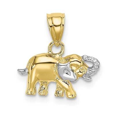 Rhodium Small Elephant Charm 10k Gold 10K9036, MPN: 10K9036,