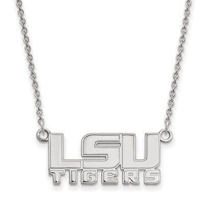 Louisiana State University Small Pendant with Necklace Sterling Silver SS047LSU-18, MPN: SS047LSU-1…