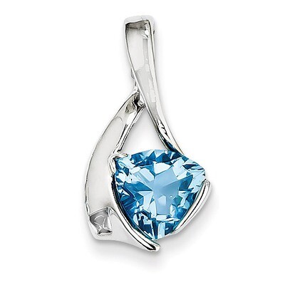 8mm Blue Topaz pendant 14k White Gold XP1708BT, MPN: XP1708BT, 883957191706