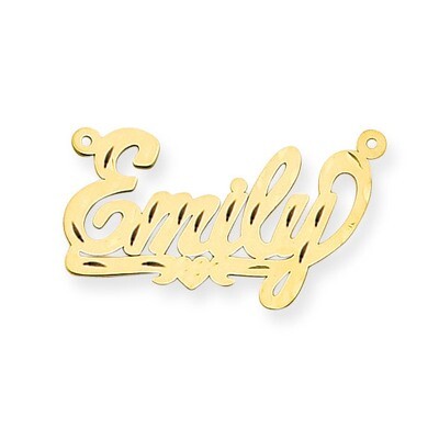 0.013 Gauge Diamond-cut Nameplate Pendant 14k Gold XNA155Y, MPN: XNA155Y, 191101541636