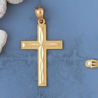 Dazzlers Jewelry Cross Pendant Necklace Charm Bracelet in Yellow, White or Rose Gold 8278, MPN: DZ-…