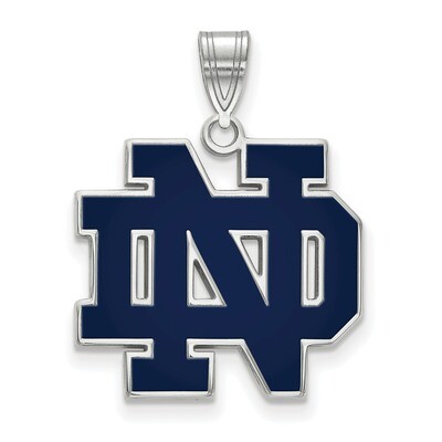 University of Notre Dame Large Enamel Pendant Sterling Silver SS030UND, MPN: SS030UND, 191101121654