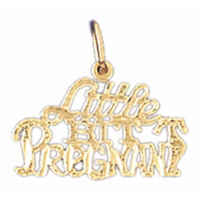 Dazzlers Jewelry Little Bit Pregnant Pendant Necklace Charm Bracelet in Yellow, White or Rose Gold …