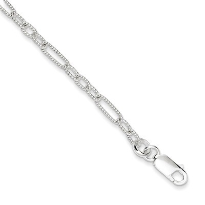 7.5 Inch Link Bracelet Sterling Silver Fancy QH176-7.5, MPN: QH176-7.5, 883957577456