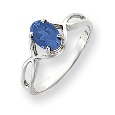Tanzanite Ring 14k white Gold 7x5mm Oval Y4645T, MPN: Y4645T, 883957566870