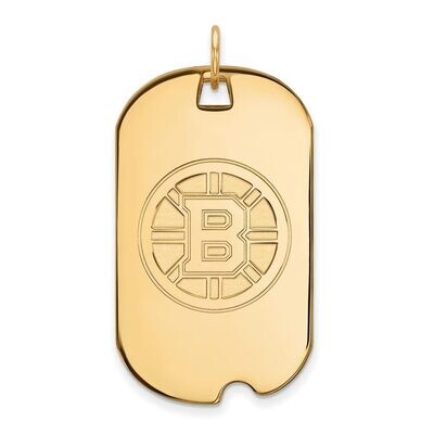 Boston Bruins Large Dog Tag 10k Yellow Gold 1Y025BRI, MPN: 1Y025BRI, 886774735856