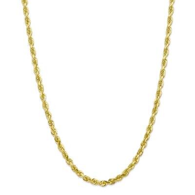 5mm Diamond-Cut Quadruple Rope Chain 26 Inch 10k Gold 10QT040-26, MPN: 10QT040-26, 191101715174