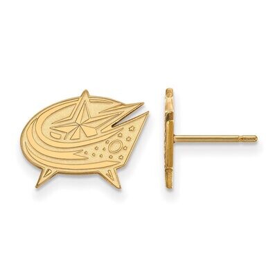 Columbus Blue Jackets Small Post Earring 10k Yellow Gold 1Y004BJA, MPN: 1Y004BJA, 886774800608