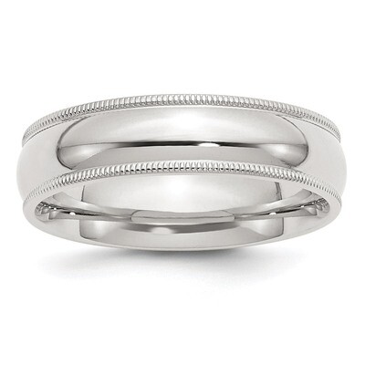 6mm Milgrain Comfort Fit Band - Sterling Silver QCFM060 by Chisel, MPN: QCFM060, 886774341194