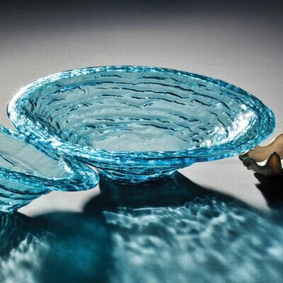 Annieglass Ultramarine Large Rimmed Serving Bowl 16 1/2 Inch, MPN: U212, UPC:
