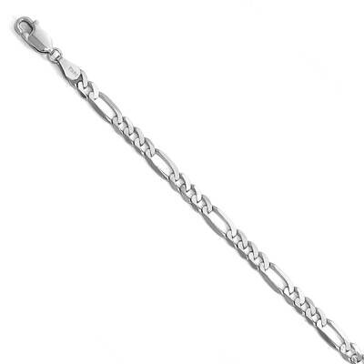 Leslie&#39;s 5.0mm Flat Figaro Chain 8 Inch 14k White Gold HB-1302-8, MPN: 1302-8, 191101849220