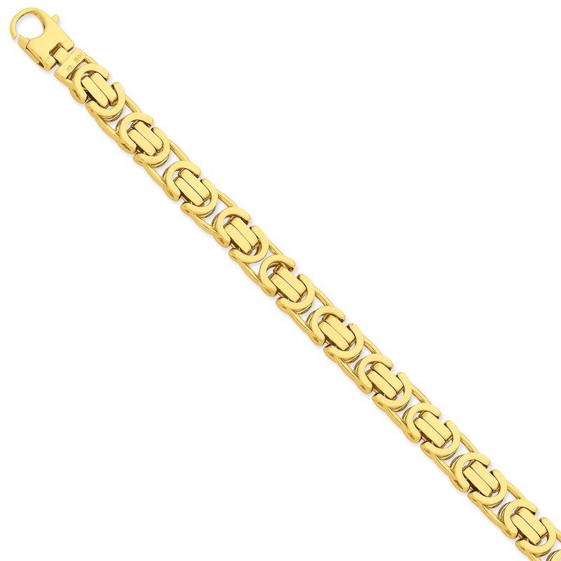 9.45mm Polished Fancy Link Chain 24 Inch 14k Gold LK415-24, MPN: LK415-24, 191101651670