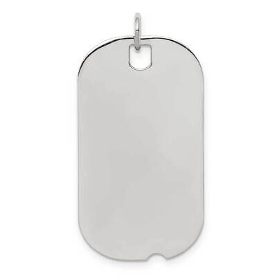 Engraveable Dog Tag Polished Front/Satin Back Disc Charm Sterling Silver QM443, MPN: QM443, 8839571…